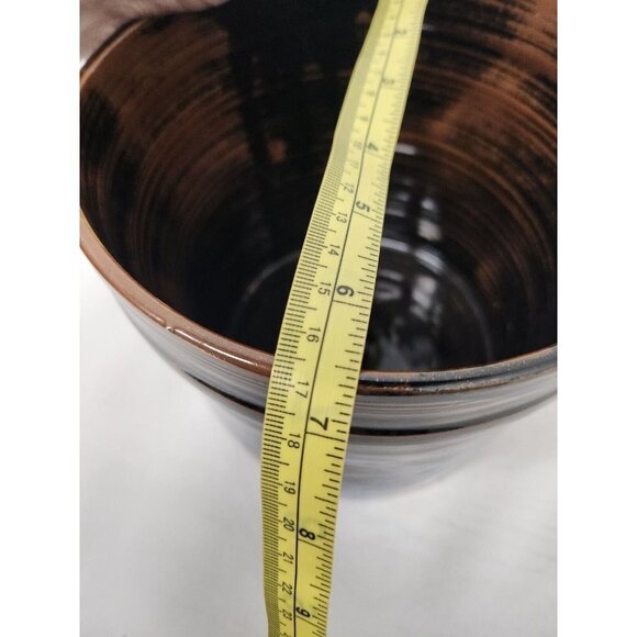 VTG 1985 Studio Pottery Stoneware Kitchen Utensil Crock Holder Glazed Signed - Picture 8 of 9